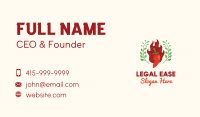 Flaming Chili Pepper Herb Business Card