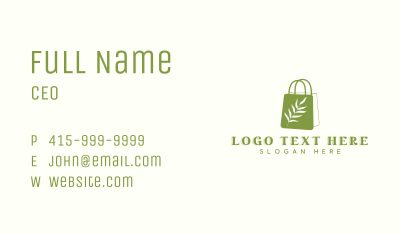 Plant Shopping Bag Business Card