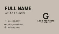 Hammer Construction Letter G Business Card