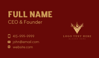 Gold Deer Animal Business Card