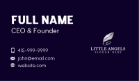 Feather Quill Pen Business Card