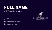 Feather Quill Pen Business Card Design