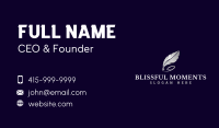 Feather Quill Pen Business Card Image Preview