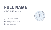 Cosmetics Serif Lettermark Business Card