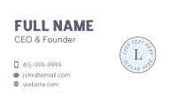 Cosmetics Serif Lettermark Business Card Design