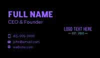 Neon Cyber Wordmark Business Card