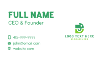 Abstract Green Elephant D Business Card
