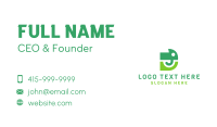 Abstract Green Elephant D Business Card Design