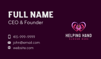 Hand Charity Heart Business Card Image Preview