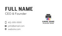 Minimalist Printer Shop Business Card