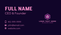 Orb Cube Neon Business Card Design