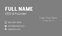 Classic Clothing Brand Wordmark Business Card