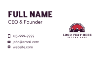 Red Sunset Mountain Business Card Design