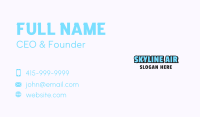 Simple Cartoon Wordmark Business Card