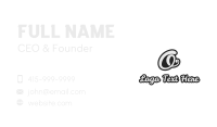 Classic Stylish Script Letter O Business Card