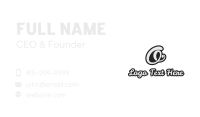 Classic Stylish Script Letter O Business Card Design