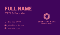 Crypto Company Hexagon Business Card