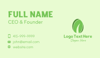 Green Organic Egg Business Card Design