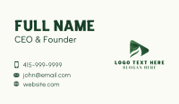 Eco Leaf Play Button Business Card