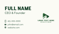 Eco Leaf Play Button Business Card Design