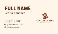 Cute Monkey Character Business Card