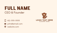 Cute Monkey Character Business Card Design