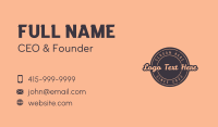 Retro Enterprise Brand Business Card