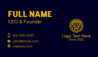 Yellow Lion Head Business Card Design