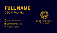 Yellow Lion Head Business Card