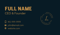 Gold Circle Business  Business Card