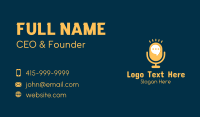 Yellow Announcer Mic  Business Card