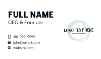 Round Texture Wordmark Business Card