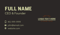 Business Firm Wordmark Business Card