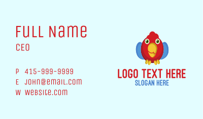 Cute Parrot Business Card Image Preview