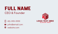 Red Hexagon Home Business Card