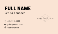 Elegant Script Diamond Business Card