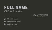 Gangster Business Card example 4