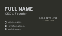 Urban Punk Wordmark  Business Card