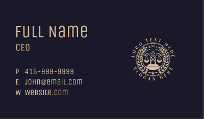 Legal Scale Notary Business Card