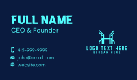 Online Network Letter H Business Card