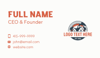 House Forest Smoke Badge Business Card