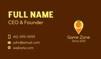 Orange Juice Location Pin Business Card