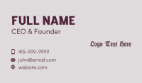 Tavern Business Card example 4