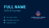 Gamer Girl Cyborg Business Card Design