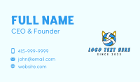 Cat Volleyball Mascot  Business Card Design