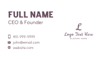 Initial Business Card example 4