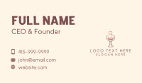 Letter S Pink Wine  Business Card
