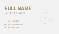 Gold Fashion Letter Business Card