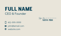 Elegant Quirky Minimalist Wordmark Business Card