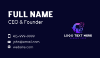 Gradient Fierce Lion Business Card